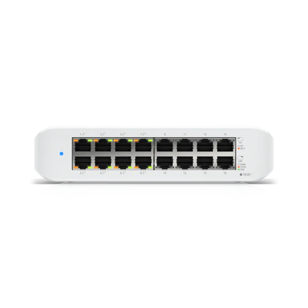 USW-LITE-16-POE Unifi Switch POE+ Gigabit Swich 8 Port PoE - 8 Port Gbit - 16 Port